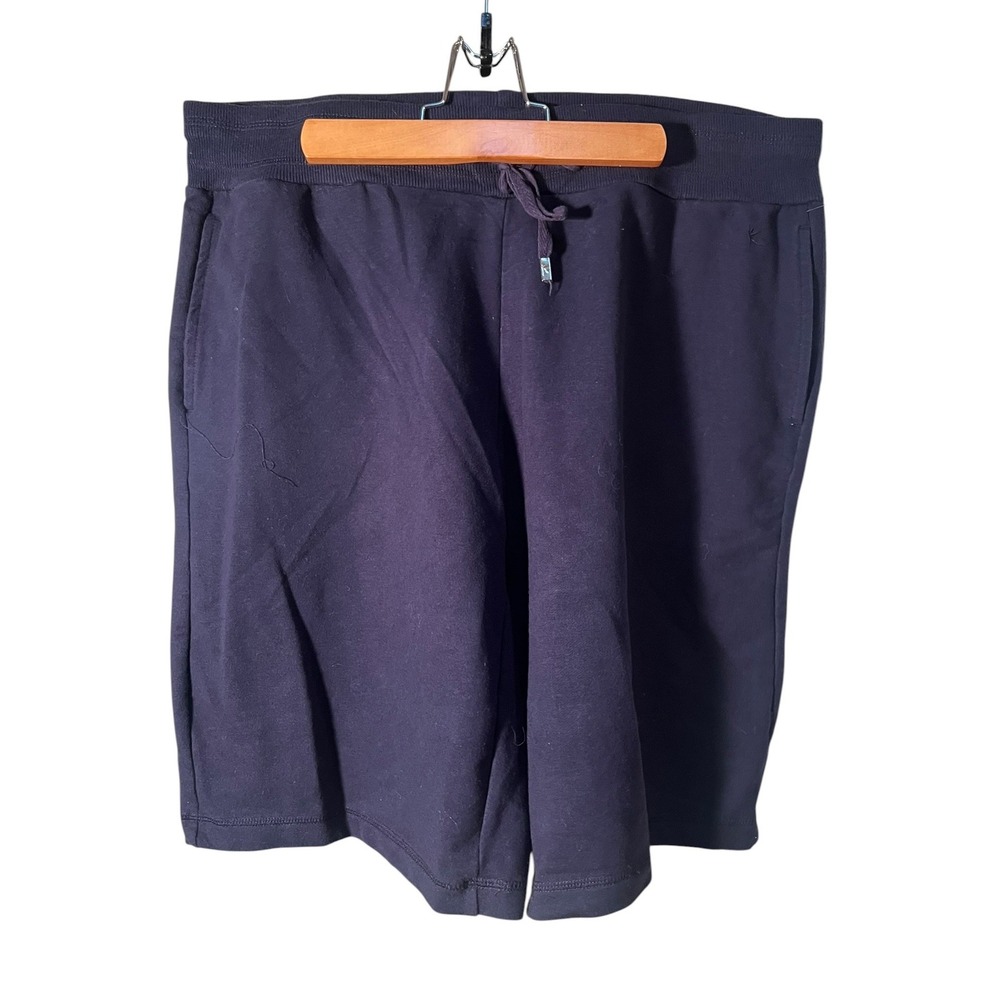Danskin Women's Plus Size 16W Sweatshorts Shorts Navy Blue Elastic Waist Pockets